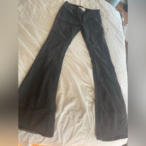 Dark wash flare pants